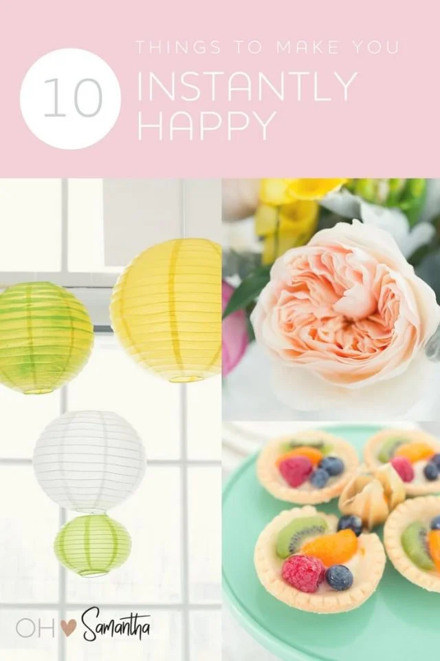 10 happy things PIN (2) (1) We all have off days. Those kinds of days when you’d quite happily have a duvet day and not face the outside world. So what lifts your mood and makes you happy?
