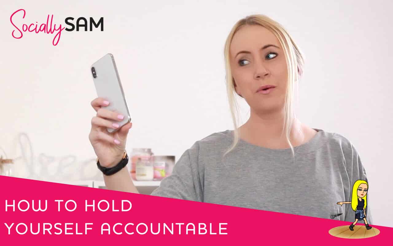 Telling yourself that you are going to do something doesn't really hold you accountable. How do you hold yourself accountable?