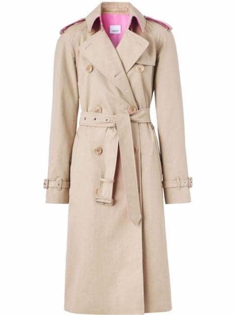 shop with me march 2022 -  Burberry contrast-trim cotton trench coat